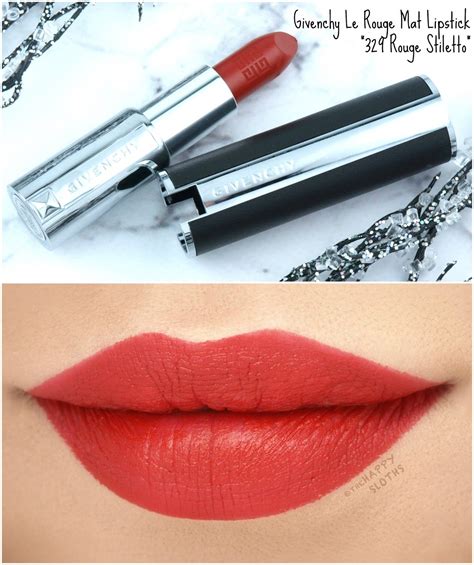 givenchy lipstick stiletto 329|Givenchy Le Rouge Mat • Lipstick Review & Swatches .